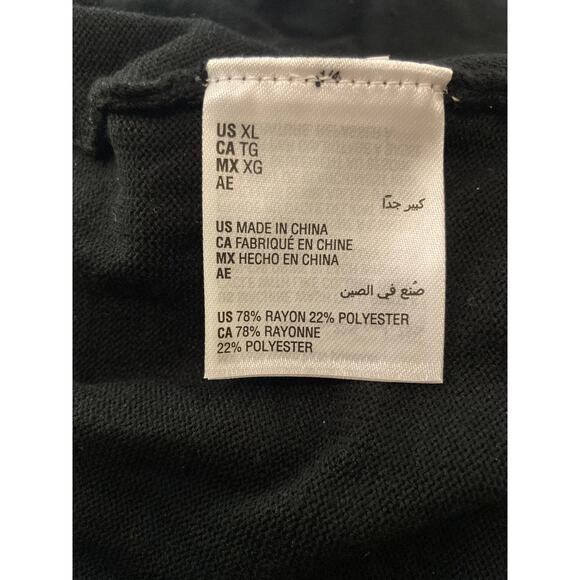 JM Collection Open Drape Front Cardigan Sweater Size XL/Extra Large in Black NWT - Picture 6 of 7